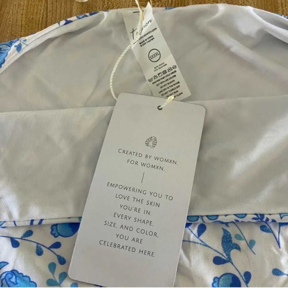 NWT Toluca Swim Floral Blue Women's‎ Swim Bottom Womens 4XL